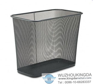 Metal wire mesh waste baskets