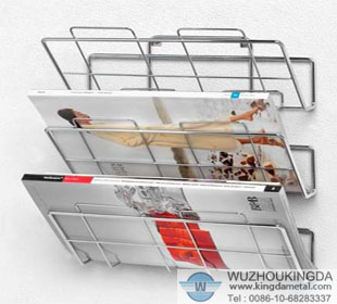 Metal wire wall-mount magazine rack