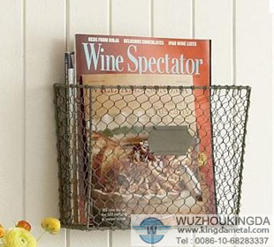Wire metal mesh magazine holder