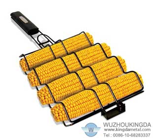 Chrome corn grill basket