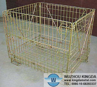 Heavy Duty Folding Wire Container Cage 