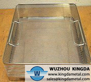 Hospital perforated sterilization basket