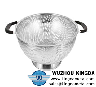 Kitchen metal perforated basket