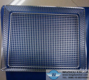 Large stainless steel tray