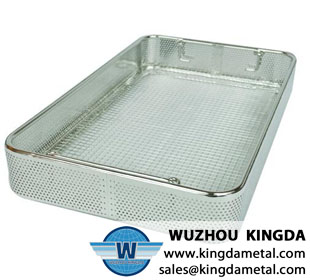 Medical perforated basket for sterilization