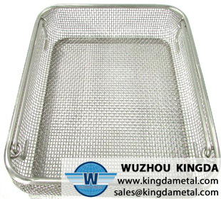 Medical stainless steel cleaning basket