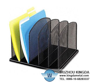 Mesh desk file organizer