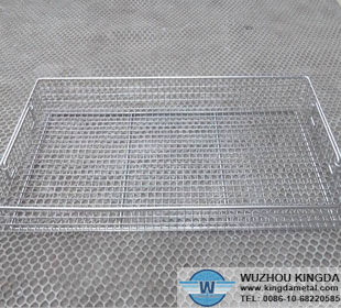 Mesh rectangular storage basket