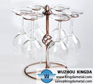 Metal glass holder