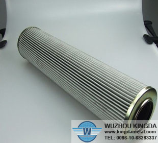 Metal hydraulic filter element