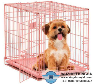 Metal wire dog cage