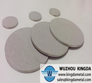 Micron sintered filter disc