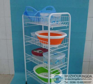 PVC coated bathroom storage rack