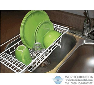 PVC coated over sink dish drainer