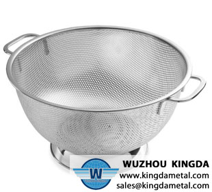 Perforated kitchen ware baskets