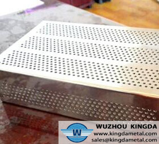 Perforated metal mesh basket