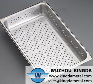Perforated sterilizing tray