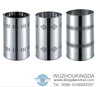 Stainless Steel Perforated Trash Bin