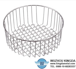 Stainless steel round drainer basket