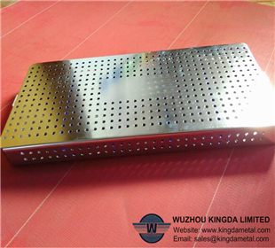 Stainless medical perforated antisepsis tray