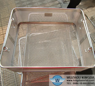 Stainless steel disinfection basket