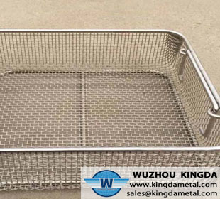 Stainless steel storage wire mesh basket