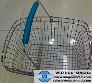 Stainless steel wire shopping basket