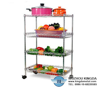 Standing wire mesh storage rack