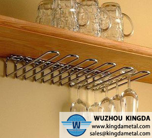 Wall mounted glass hanger