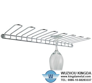 Wall mounted wine glass holder