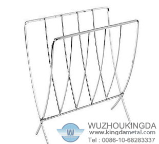 Wire mesh magazine rack