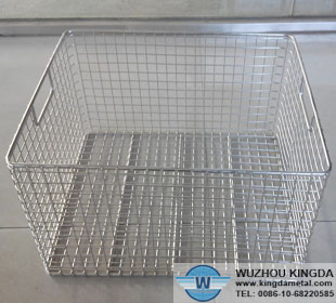 Wire rectangular basket