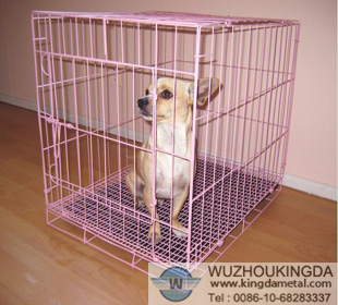 Wire mesh dog cage