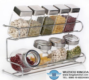 Wire mesh spice rack