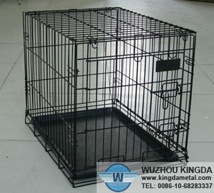 Black PVC coated pet cage