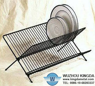 Black folding dish rack