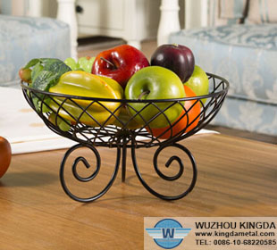 Black wire mesh bowls