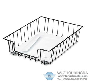 Black wire desk tray