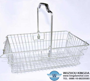 Chrome mesh shopping basket