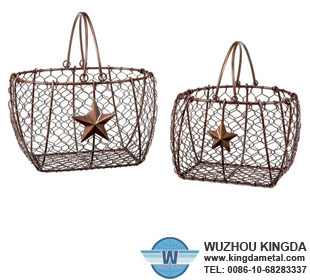 Decorative wire baskets