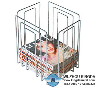 Desk mounted wire book rack