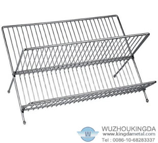 Fold down dish rack