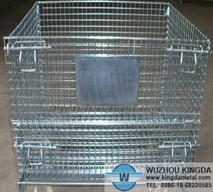 Foldable covered wire mesh basket