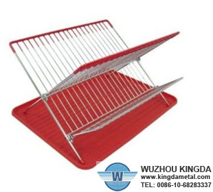 Foldable dish rack for sink
