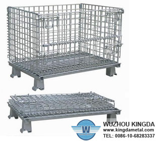 Galvanized collapsible mesh cage