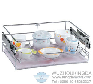 Kitchen drawer wire baskets