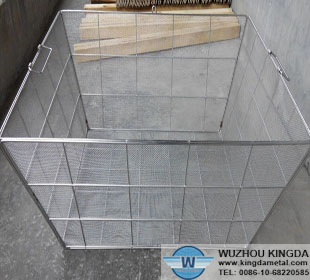 Large stainless steel metal basket