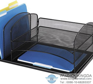 Mesh desk tray organizer