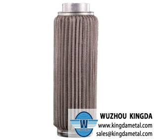 Mesh pleated filter cartridge