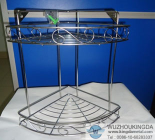 Metal bathroom storage wall rack